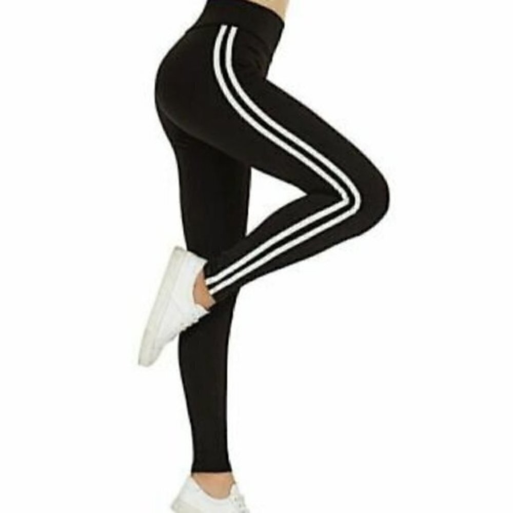 Isaac Mizrahi Black Pants White Side Stripe